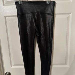Faux leather Spanx tuxedo leggings